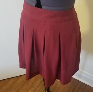 Red pleated mini skirt WITH POCKETS Banana Republic